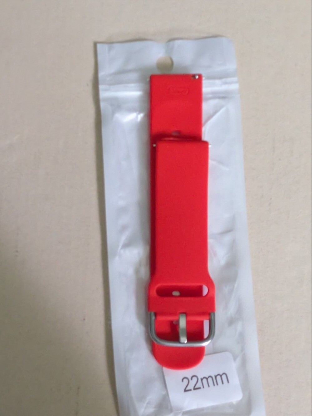 22mm Red Silicone Watch Band